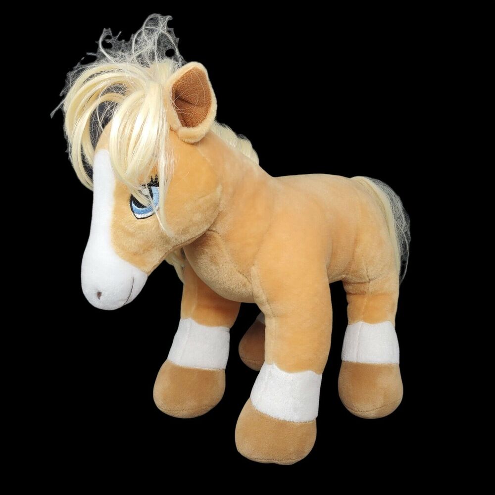 Build A Bear Workshop Horses Hearts Palomino Plush Stuffed Animal 16" Tan White